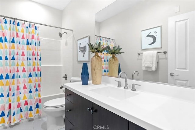 28 Sembrio St, Rancho Mission Viejo, CA 92694 - bathroom with vanity, shower / tub combo, and tile patterned flooring
