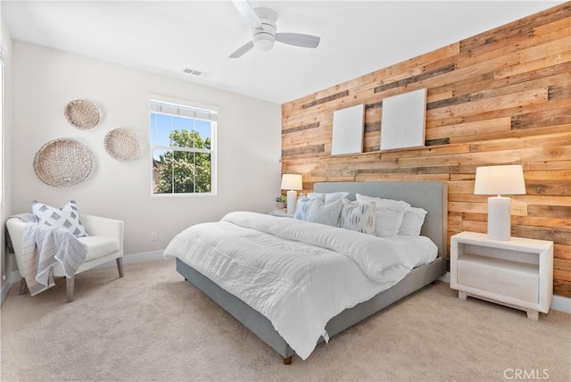 28 Sembrio St, Rancho Mission Viejo, CA 92694 - carpeted bedroom with wooden walls and a ceiling fan