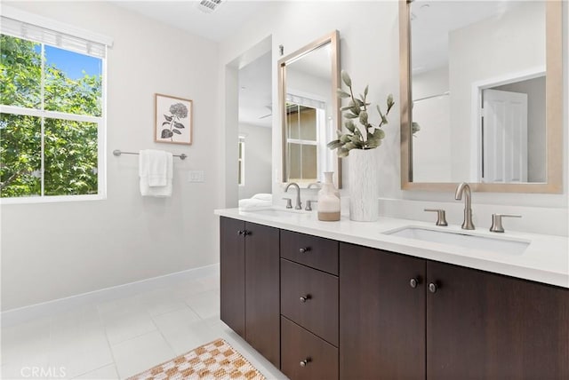 28 Sembrio St, Rancho Mission Viejo, CA 92694 - full bath with baseboards and double vanity