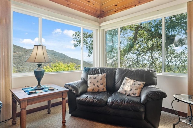 1480 Round Potrero Rd, Potrero, CA 91963 - sunroom with a mountain view and carpet