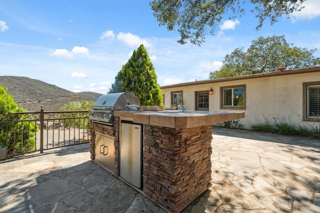 1480 Round Potrero Rd, Potrero, CA 91963 - view of patio / terrace with area for grilling and a mountain view