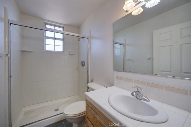 355 Via Vicente, Nipomo, CA 93444 - full bath with a shower stall, vanity, and tasteful backsplash