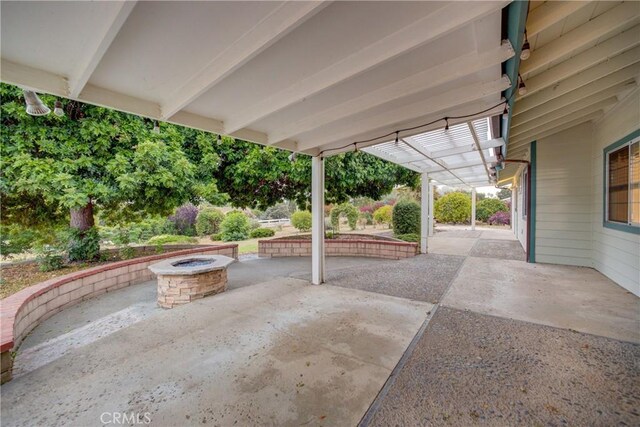 355 Via Vicente, Nipomo, CA 93444 - view of patio featuring a fire pit