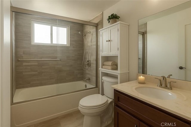 41150 Nona Ct, Hemet, CA 92544 - bathroom with vanity, combined bath / shower with glass door, and tile patterned floors