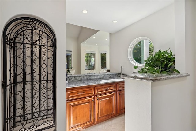 24622 Cresta Ct, Laguna Hills, CA 92653 - bathroom with recessed lighting and double vanity