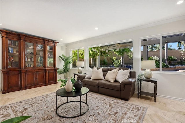 24622 Cresta Ct, Laguna Hills, CA 92653 - living room with recessed lighting and crown molding