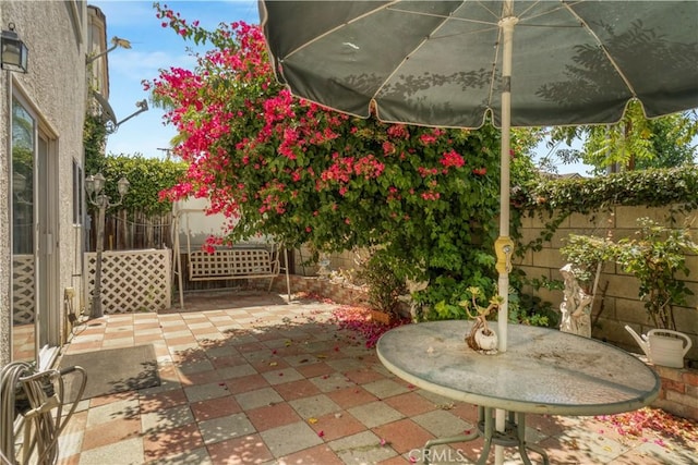 17787 Merridy St, Northridge, CA 91325 - fenced backyard featuring a patio