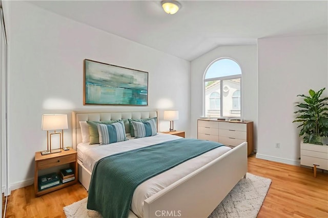 17787 Merridy St, Northridge, CA 91325 - bedroom featuring lofted ceiling and light wood-style flooring