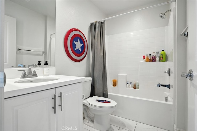 11715 Periwinkle Pl, Jurupa Valley, CA 91752 - bathroom with vanity and shower / bath combo with shower curtain