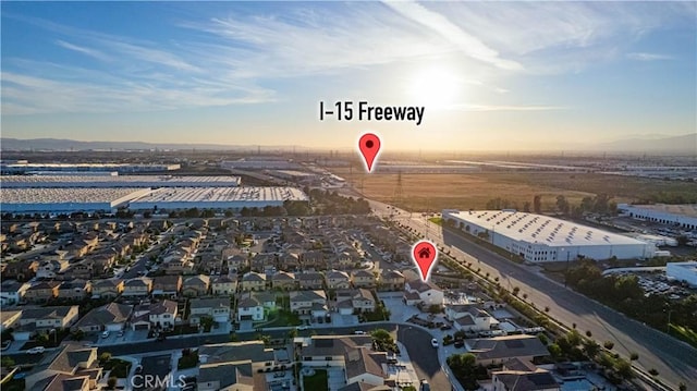 11715 Periwinkle Pl, Jurupa Valley, CA 91752 - aerial view of property's location with nearby suburban area