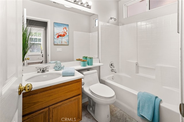 13014 Bermuda Ave, Chino, CA 91710 - full bath with shower / washtub combination, vanity, and tile patterned flooring