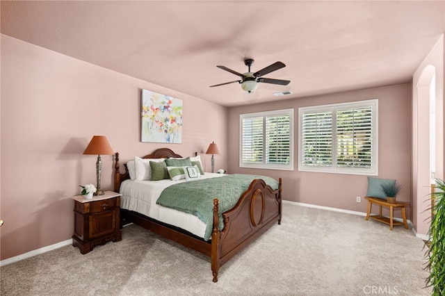 13014 Bermuda Ave, Chino, CA 91710 - bedroom featuring light carpet and a ceiling fan