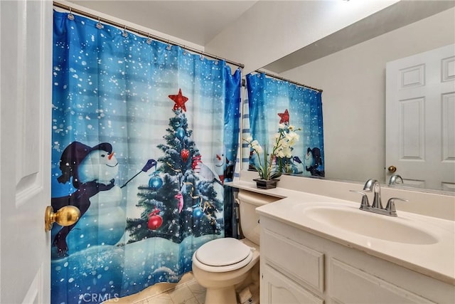 12012 Sproul St Unit 1/2, Norwalk, CA 90650 - full bath featuring vanity, tile patterned floors, and a shower with curtain