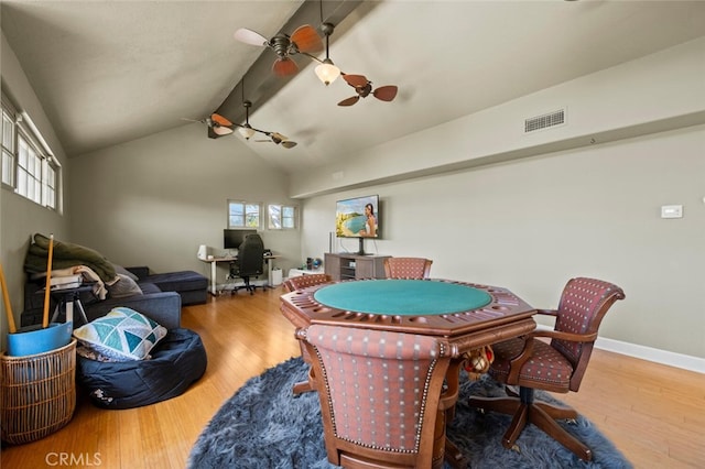 27681 Paseo Esteban, San Juan Capistrano, CA 92675 - game room with a desk, wood finished floors, and ceiling fan