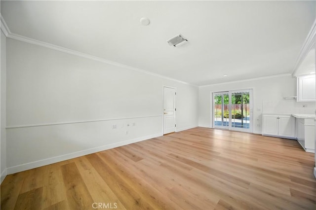 734 Puma Canyon Ln, Glendora, CA 91740 - unfurnished living room featuring ornamental molding and light wood-style floors