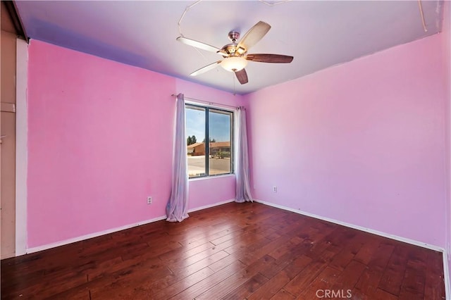 2294 Daisy Way, Hemet, CA 92545 - spare room with ceiling fan and wood-type flooring