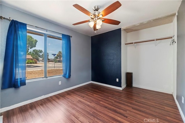 2294 Daisy Way, Hemet, CA 92545 - unfurnished bedroom featuring wood finished floors and a ceiling fan