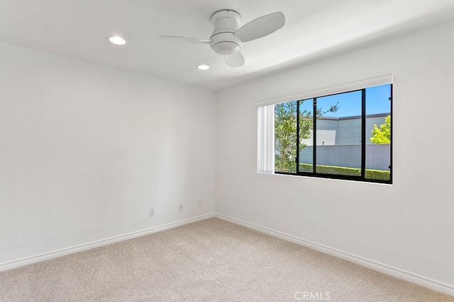 12400 Montecito Rd Unit 222, Seal Beach, CA 90740 - carpeted spare room featuring recessed lighting and ceiling fan