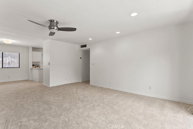 12400 Montecito Rd Unit 222, Seal Beach, CA 90740 - spare room with ceiling fan, light colored carpet, and recessed lighting