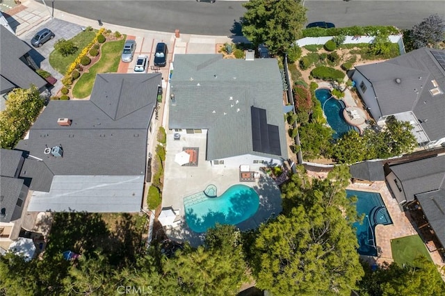 26017 Redbluff Dr, Calabasas, CA 91302 - aerial view of residential area with a pool area