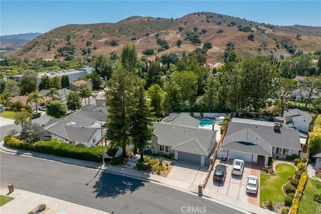 26017 Redbluff Dr, Calabasas, CA 91302 - aerial view of residential area with a mountain backdrop