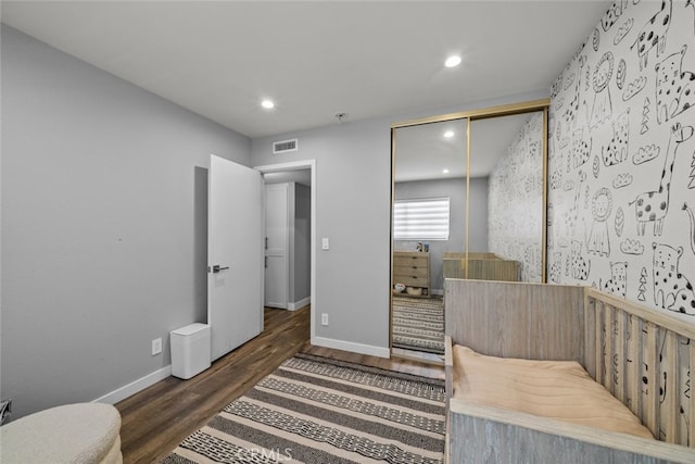9778 Via Roma, Burbank, CA 91504 - bedroom featuring wood finished floors, a closet, and recessed lighting
