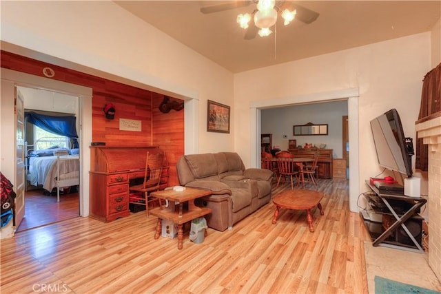 217 N Plumas St, Willows, CA 95988 - living area with light wood-style flooring and a ceiling fan