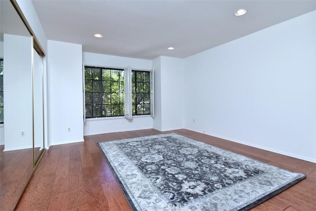 17000 Addison St, Encino, CA 91316 - spare room featuring dark wood-style floors and recessed lighting