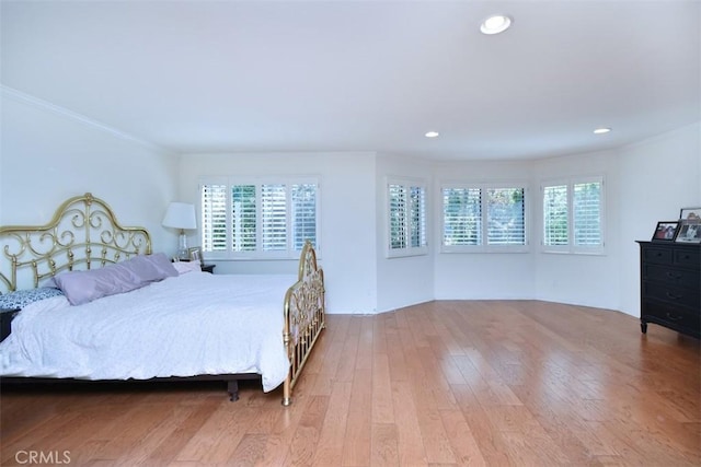 17000 Addison St, Encino, CA 91316 - bedroom featuring crown molding, wood finished floors, and recessed lighting