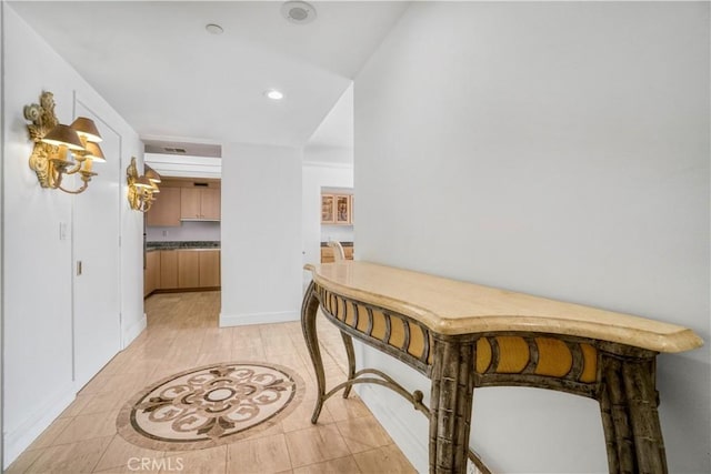 850 E Ocean Blvd Unit 1604, Long Beach, CA 90802 - hallway featuring recessed lighting and baseboards