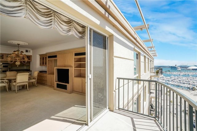 850 E Ocean Blvd Unit 1604, Long Beach, CA 90802 - balcony with view of marina and outdoor dining area