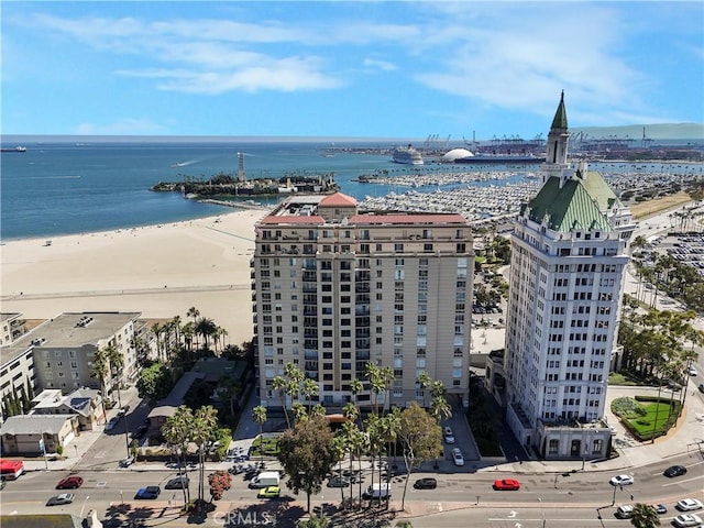 850 E Ocean Blvd Unit 1604, Long Beach, CA 90802 - drone / aerial view of a nearby body of water and apartment complex / building