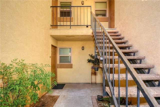 1130 W Blaine St, Riverside, CA 92507 - doorway to property with stucco siding