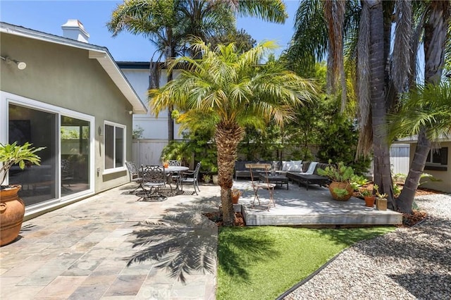 1544 3rd St, Manhattan Beach, CA 90266 - view of patio / terrace featuring an outdoor hangout area, a wooden deck, and outdoor dining space