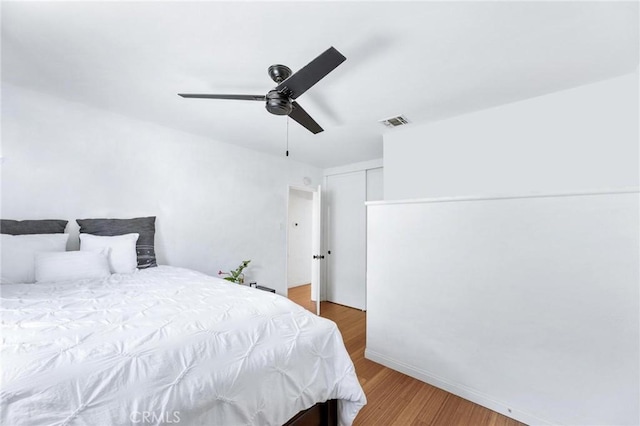 1544 3rd St, Manhattan Beach, CA 90266 - bedroom featuring wood finished floors and a ceiling fan