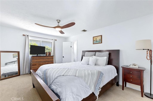 1544 3rd St, Manhattan Beach, CA 90266 - bedroom with light carpet and a ceiling fan