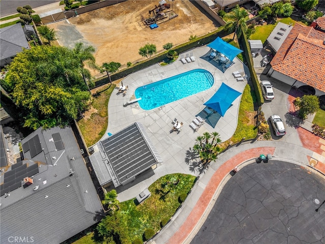 1219 N Van Buren St, Placentia, CA 92870 - bird's eye view of a pool