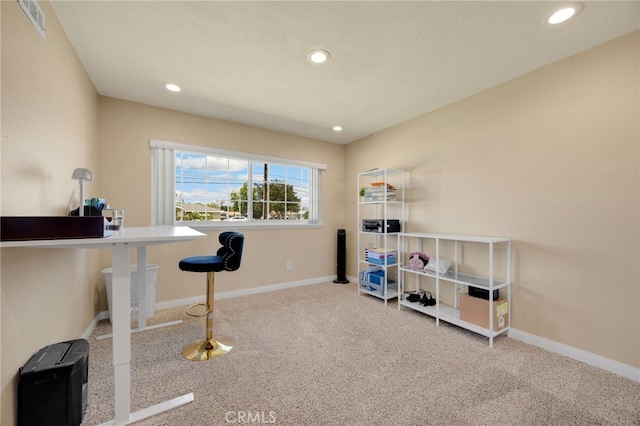 1219 N Van Buren St, Placentia, CA 92870 - workout area with carpet flooring and recessed lighting