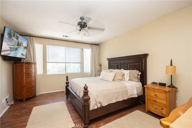 8718 Snowmass Peak Way, Riverside, CA 92508 - bedroom featuring dark wood-type flooring and a ceiling fan