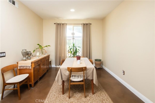 8718 Snowmass Peak Way, Riverside, CA 92508 - dining area featuring finished concrete floors and recessed lighting