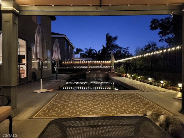 8718 Snowmass Peak Way, Riverside, CA 92508 - patio at twilight with a patio area