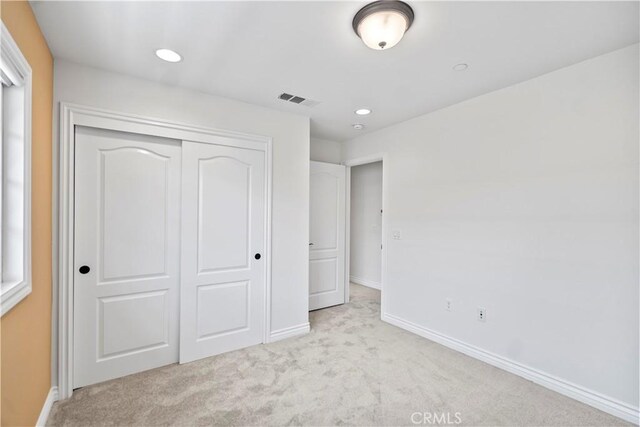 1128 Huntington Dr Unit C, South Pasadena, CA 91030 - unfurnished bedroom featuring light carpet, a closet, and recessed lighting