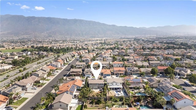 15353 Isabel Ln, Fontana, CA 92336 - aerial perspective of suburban area featuring a mountain backdrop
