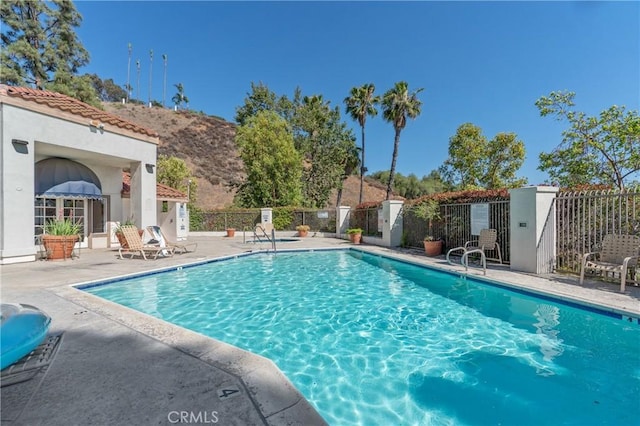 3623 Legato Ct, Pomona, CA 91766 - community pool featuring a patio area and a mountain view