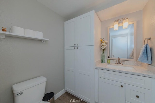 2323 S Cutty Way Unit 58, Anaheim, CA 92802 - half bath with vanity and wood finished floors