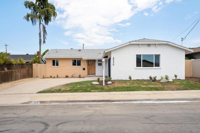 4936 Mount Elbrus Dr, San Diego, CA 92117 - ranch-style home with concrete driveway