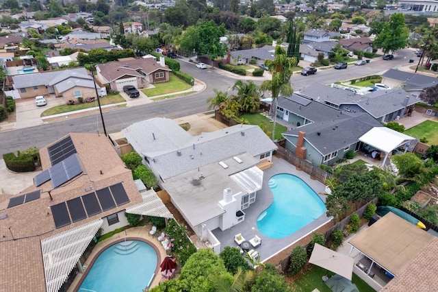 4936 Mount Elbrus Dr, San Diego, CA 92117 - aerial perspective of suburban area featuring a pool