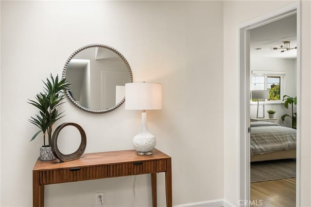 17542 Rainier Dr, North Tustin, CA 92705 - bedroom view of baseboards and wood finished floors