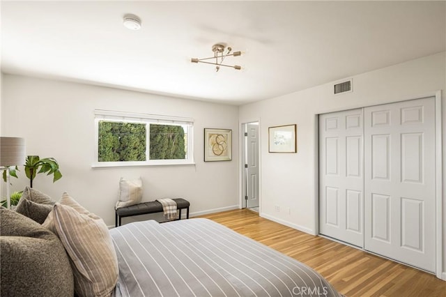 17542 Rainier Dr, North Tustin, CA 92705 - bedroom with light wood finished floors and a closet