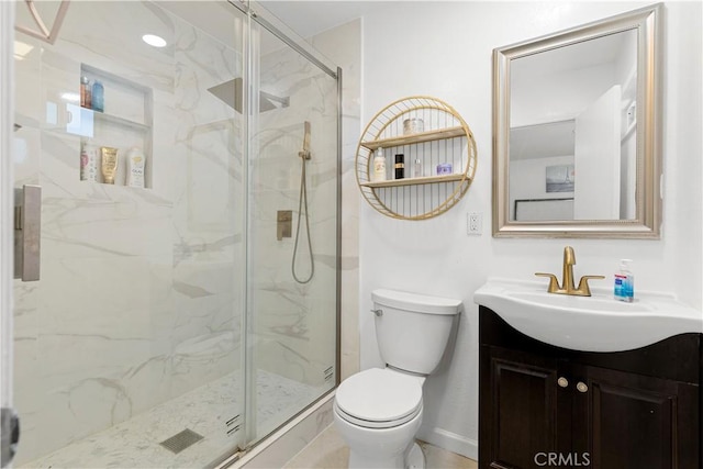 6002 Calvin Cir, Huntington Beach, CA 92647 - bathroom featuring vanity and a marble finish shower